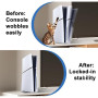 Ailah Support Vertical Compatible PS5/PS5 Slim/PS5 Pro, Socle Stable à Patins Antidérapants, Base Antidérapante Support, Flux d’