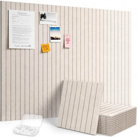 Lifewit Tableau en Feutre Adhésif Décoratif Haut de Gamme, Lot de 12 Panneaux-120x90 cm, Idéal pour Afficher Notes et Photos au