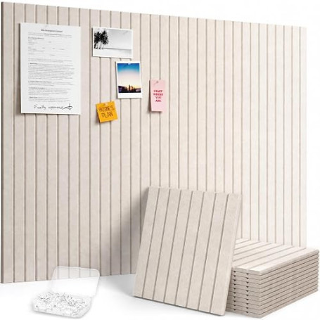 Lifewit Tableau en Feutre Adhésif Décoratif Haut de Gamme, Lot de 12 Panneaux-120x90 cm, Idéal pour Afficher Notes et Photos au