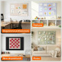 Lifewit Tableau en Feutre Adhésif Décoratif Haut de Gamme, Lot de 12 Panneaux-120x90 cm, Idéal pour Afficher Notes et Photos au