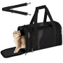 vsshe Sac de Transport pour Chien Chat, Sac Transport Chat, Respirant et Pliable, Réglable Sac à Bandoulière Mains Petit Chien a
