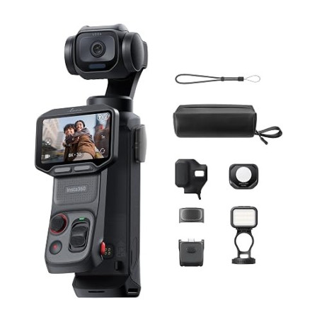 Insta360 Luna Pro Pack Lumière - caméra de vlogging 8K avec Objectif Leica | Caméra à stabilisateur, capteur 8K de 1", double pu