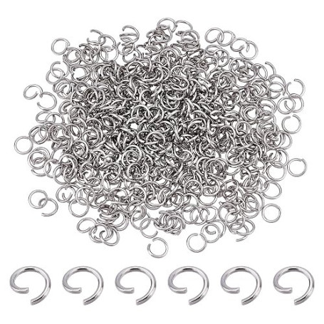 PH PandaHall 480pcs Anneaux de Saut en Acier Inoxydable 5mm Ouverts | Anneaux de Jonction, Ouverts Connecteurs Accessoires pour