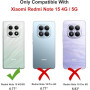 WQRTYJK Coque Magnétique pour Redmi Note 15 4G/5G,Noir | avec 1 Verre Trempé Protection Écran, Compatible avec MagSafe, Étui Ant
