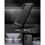 Spigen Rugged Armor Coque pour Samsung Galaxy A27 5G - Noir Mat | Finition élégante en fibre de carbone et grip latéral, Technol
