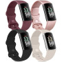 AK Pack 4 Bracelets Compatibles avec Fitbit Charge 6/5 pour Femmes Hommes, Bracelet de Remplacement Réglable