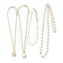 Qubnydg 4 Pièces Colliers Y Bohème Minimalistes Avec Coquillages | Collier Acier Inoxydable Femme Superposé, Fleurs Colliers Ras