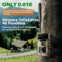 Caméra de Chasse 4G connectée, Carte SIM, Application, 32 MP, 1080P, IP66 | Vision nocturne infrarouge, détection PIR, 2 LED 850