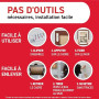 Command Languettes Accroches Tableaux pour Cadres Fins, Blanc, 14 Paires (28 Languettes) - Fixation sans Dommage