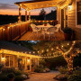 LaPitio Guirlande Lumineuse Exterieure 30M, IP45 Imperméable Incassable | Connectable Guirlande Guinguette avec 50+2 Ampoules Pl