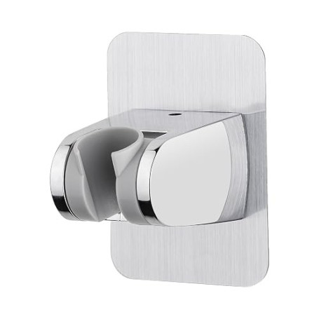 Ibergrif Support Pommeau de Douche Sans Perçage, Support Douchette | Universel, Réglable 45°, Chromé Accroche Pommeau de douche,