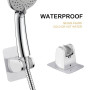 Ibergrif Support Pommeau de Douche Sans Perçage, Support Douchette | Universel, Réglable 45°, Chromé Accroche Pommeau de douche,