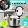 ProfiCook® Cuiseur à riz | 3kg de riz | préparation rapide | fonction maintien au chaud | gobelet doseur & cuillère à riz | Rice