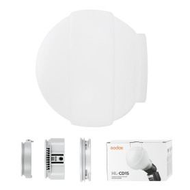 Godox ML-CD15 Diffuseur dôme avec 3 adaptateurs | Diffusion Lumière Flash en Silicone Pliable, Compatible avec LED Light et Flas