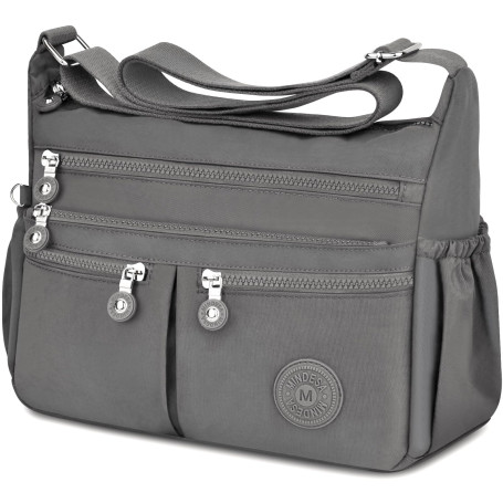 TEUEN Sac Bandoulière Femme Grande Capacité Sac à Main Bandoulière Imperméable en Nylon Messager avec Bandoulieres Réglable et M
