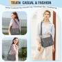 TEUEN Sac Bandoulière Femme Grande Capacité Sac à Main Bandoulière Imperméable en Nylon Messager avec Bandoulieres Réglable et M