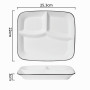 OnePine Assiette Compartiment Adulte Céramique, Assiette de Controle des Portions, Assiette Divisée en 3 Regime, pour Salade, De