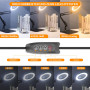 Lampe Loupe 10X Lampe De Bureau Loupe avec Lumière Et Support,OKSANO Loupe De Lecture LED avec Pinces Et Base, Lampe Loupe De Bu
