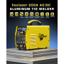 HAXIAOER 200A Poste à souder TIG AC DC 7 en 1 | Multifonction AC WIG/DC WIG/MMAE main/argon/soudage par points, écran LED numéri