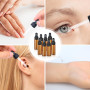 Furuising 30 Pièces Mini Flacons Pipettes, 5ml Flacon Compte Gouttes en Verre, Ambré Flacon Huile Essentielle Vide, Flacon Aroma