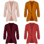 Tomwell Femme Élégant Blazer Femme Chic Veste Blazers Veste De Costume Manche Longue OL Bureau Affaires Pockets Boutons Costume 