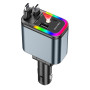 Chargeur Voiture Rétractable 5 en 1 Allume Cigare USB C avec Projection d'Étoiles, Câble de Charge (C+L) pour iPhone/Samsung Gal