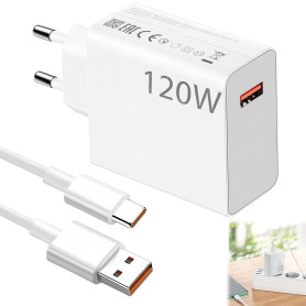 Chargeur 120W pour Xiaomi, 120W Chargeur Charge Rapide USB C avec Câble USB C 1m pour Xiaomi 14 Ultra 11T Pro 12T 13 Pro 13 Lite