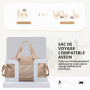 VNINE Sac de Voyage 51.8L Weekend Sac à bandoulière, Sac de Sport Séparé Sec et Humide Bag Imperméable pour Femme Homme Sport Gy