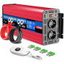 ETREPOW 1500w Convertisseur Pur Sinus 12v 220v Onduleur Transformateur | 2 Prise EU de Courant Alternatif,1 Port USB,télécommand