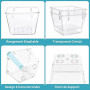 Vtopmart Organisateu Tiroir, Plastique Rangement Tiroir, 4 Tailles, 15 Pack | Design Transparent Empilable, pour Salle de Bain,