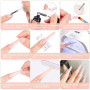 MELLIEX 120 Pièces Faux Ongles Conseils de Extension 5 Formes Clear Système De Formes D'ongles Doubles avec Nail Tips Clip, Bros
