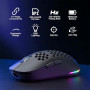 Dierya x TMKB M1 Souris de Jeu sans Fil, Capteur Optique 24 000 DPI, Léger 90g, 6 Boutons Programmables, Éclairage RGB, Autonomi