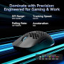 Dierya x TMKB M1 Souris de Jeu sans Fil, Capteur Optique 24 000 DPI, Léger 90g, 6 Boutons Programmables, Éclairage RGB, Autonomi