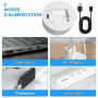 BAIFULAI Lot de 4 socles LED 3D avec télécommande et câble USB - 16 couleurs réglables - Contrôle tactile - Veilleuse LED pour a