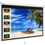 100" Écran de Projection Manuel, Projector Screen Enroulable-236*8.4*6.9cm | Toile Videoprojecteur Rétractable avec Verrouillage