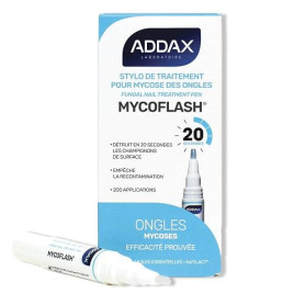 ADDAX - MYCOFLASH® - Stylo de traitement pour mycoses des ongles - Action Rapide 20s* - Antifongique Ongles Pieds & Mains - 5ml