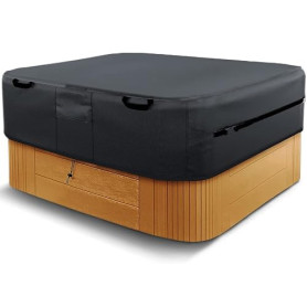 EKQSGLC Bache Spa ImperméAble, 600D Couverture Spa, Housse De Protection pour Bain à Remous Étanche à la poussière et aux UV Cou