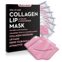 20 Pièces Masques Lèvres au Collagène, Soin Hydratant Individuel | 20 masques hydrogel individuels au collagène, à l’acide hyalu