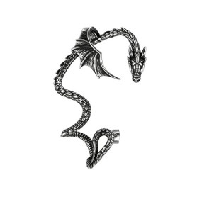 Clou Boucle D'Oreille Acier Inoxydable, Boucle D Oreille Homme Argent Dragon Rock Bijoux Punk Gothique