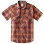 Dubinik® Chemise Homme Manches Courtes Bouton Pression Léger Carreaux Vintage Western Cowboy 2 Travail Poche