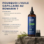 Botanic Hearth Huile de romarin cheveux 198ml | Avec Biotine, Huile de Ricin, Huile de Jojoba & Vitamine E | Favorise des Cheveu