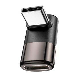 MOGOOD Adaptateur USB C 90° Mâle vers Femelle 40Gbps 100W Charge Rapide | USB4 40Gbps 8K 60Hz alliage zinc compact 1 pièce pour 