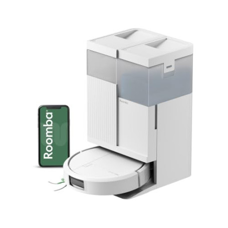 iRobot Roomba Plus 515 Combo Robot+AutoWash- 22KPa -Base Multifonction - Lavage à 75°C - séchage des lingettes à 45°C - LiDAR Cl