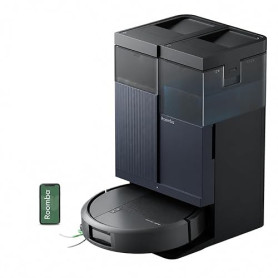 iRobot Roomba Plus 415 Combo Robot + AutoWash - 20KPa - Base Multifonction - Lavage des lingettes - séchage des lingettes à l'ai