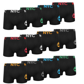 Lakpoau (Lot de 12 Boxer Enfant - Boxers Confortables pour Enfants - sous-Vêtements pour Garçons Riches en Coton 6-18 Ans