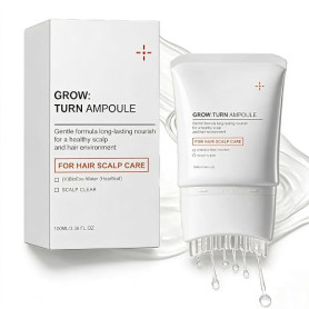 Sérum De Croissance Capillaire Avec Brosse Intégrée Pour Le Cuir Chevelu | Épaissit Et Nourrit, Revitalise Les Cheveux, Masse Le