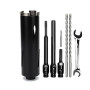 Couronne de forage 50 mm, longueur utile 200 mm avec codage Sds Plus, 220 mm, Sds max 220 mm, codage hexagonal 110 mm, pointe de