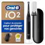 Oral-B Brosse à Dents Electrique iO 2 avec 1 Brossette de Rechange, Noire | 3 Modes de Brossage Silencieux dont Douceur, Capteur