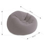 Intex 68579NP Pouf Gonflable Beanless, Gris, 107cm x 104cm x 69cm