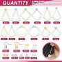 TOAOB 392pcs Crochets de Boucles D'oreilles Kit de Loisirs Créatifs de 6 Style Boucles d'oreilles Pendentif Or Argent en Métal a